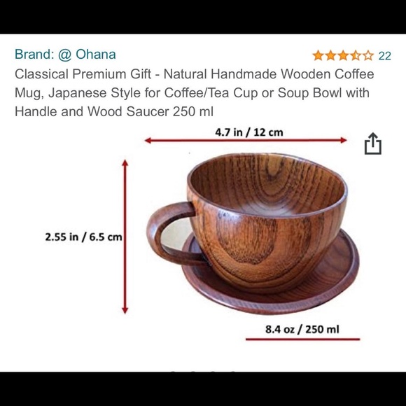 Handmade Wooden Coffee Mug - Japanese Style by Ohana - Picture 7 of 9